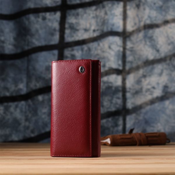 Модный женский кошелек на магнитах из натуральной кожи ST Leather 23113 Бордовый 23113 фото