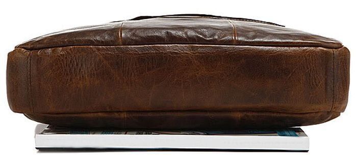 Кожаная сумка для документа с отделением для нетбука Vintage 14059 Коричневая 14059 фото