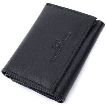 Зручний компактний гаманець з монетницею із натуральної шкіри ST Leather 22742 Чорний 22742 фото