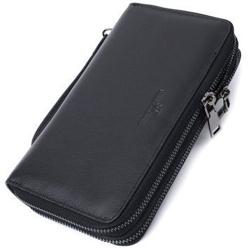 Стильний чоловічий клатч на два відділення із натуральної шкіри ST Leather 22700 Чорний 22700 фото