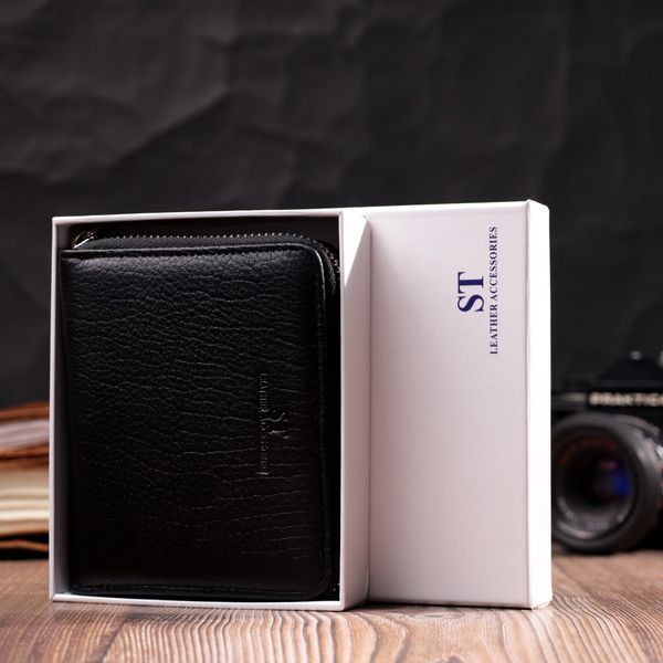 Женский отменный кошелек из натуральной кожи ST Leather 22449 Черный 22449 фото