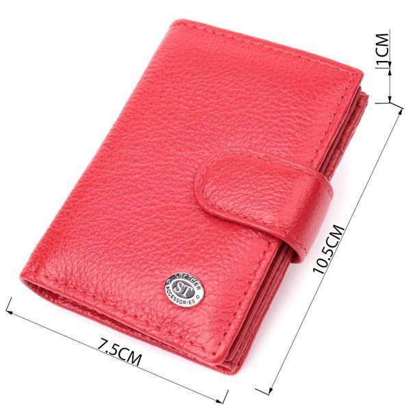 Вместительная визитница из натуральной кожи ST Leather 22470 Красный 22470 фото