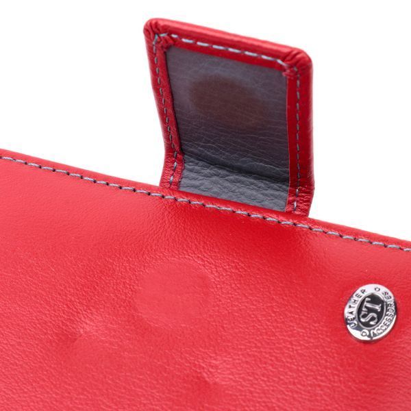 Женский вертикальный компактный кошелек из натуральной кожи ST Leather 19437 Красный 19437 фото
