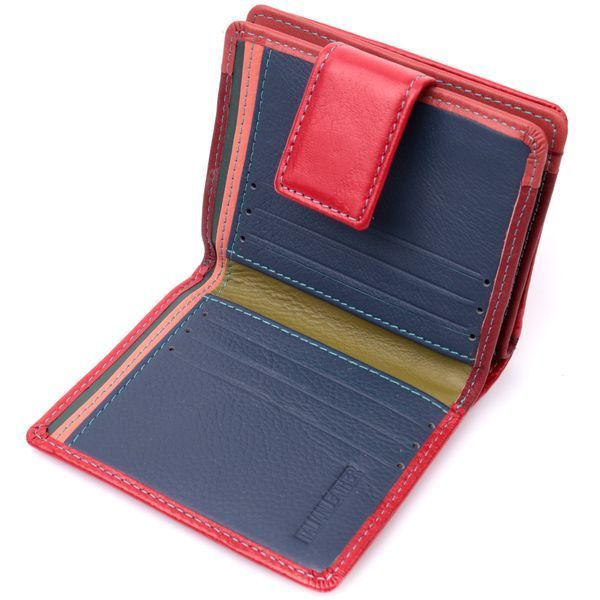 Женский вертикальный компактный кошелек из натуральной кожи ST Leather 19437 Красный 19437 фото