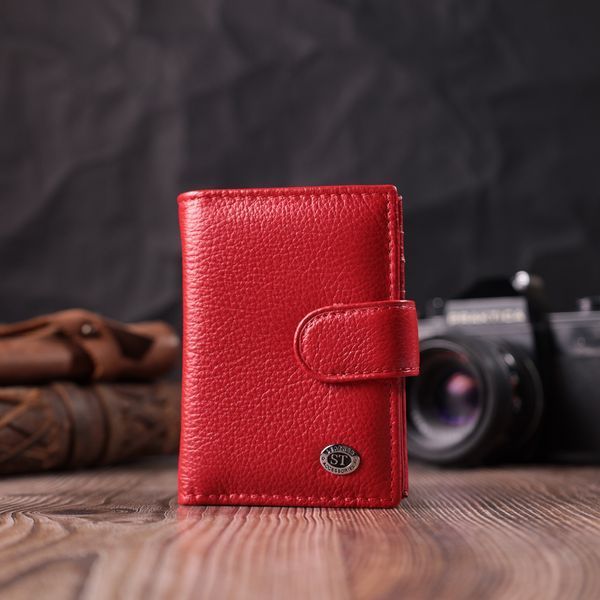 Вместительная визитница из натуральной кожи ST Leather 22470 Красный 22470 фото