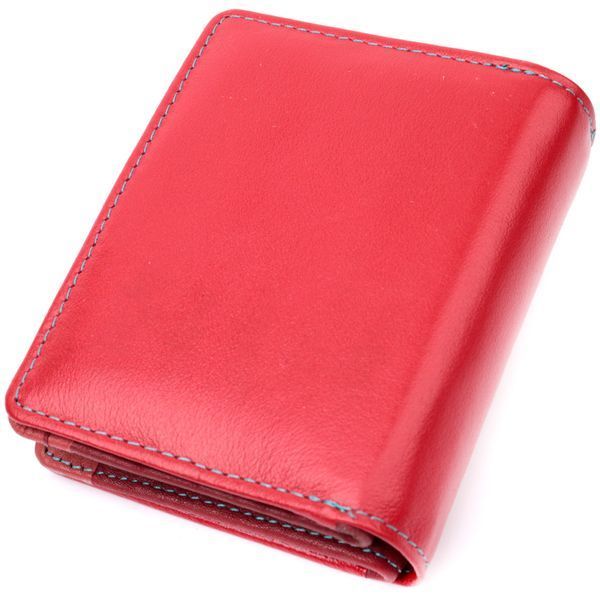 Женский вертикальный компактный кошелек из натуральной кожи ST Leather 19437 Красный 19437 фото