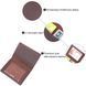 Добротная обложка на военный билет из винтажной кожи Слава ЗСУ GRANDE PELLE 16751 Коричневая 16751 фото 4