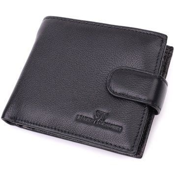 Горизонтальный бумажник среднего размера из натуральной кожи ST Leather 22454 Черный 22454 фото
