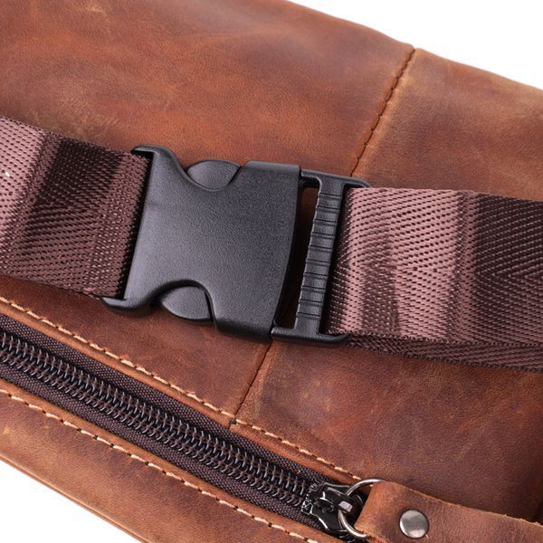 Винтажная бананка для мужчин из натуральной кожи Vintage sale_15104 Коричневый sale_15104 фото