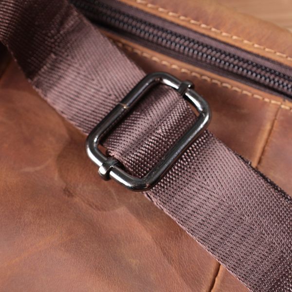 Винтажная бананка для мужчин из натуральной кожи Vintage sale_15104 Коричневый sale_15104 фото