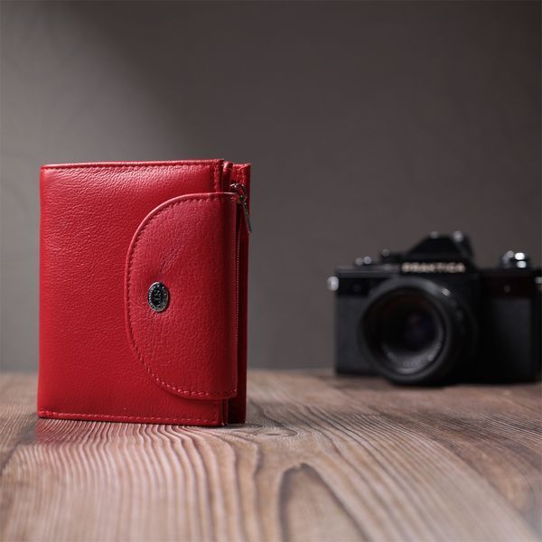 Яскравий жіночий гаманець із монетницею з натуральної шкіри ST Leather 22712 Червоний 22712 фото