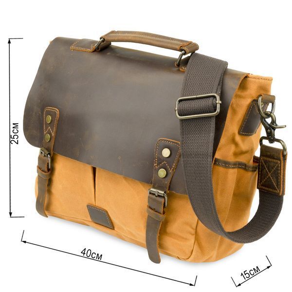 Деловой портфель в сочетании с кожей Vintage 20120 Рыжий 20120 фото