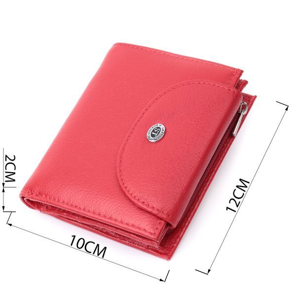 Яскравий жіночий гаманець із монетницею з натуральної шкіри ST Leather 22712 Червоний 22712 фото