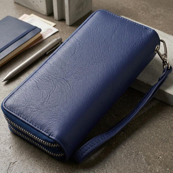 Жіночий гаманець клатч з натуральної шкіри для карток та купюр ST Leather 19431 Синій 19431 фото