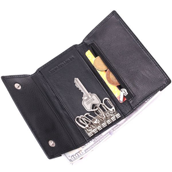 Практичная ключница из натуральной кожи ST Leather 22483 Черный 22483 фото