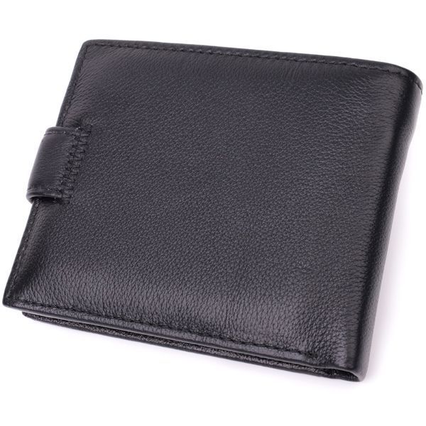 Горизонтальный бумажник среднего размера из натуральной кожи ST Leather 22454 Черный 22454 фото