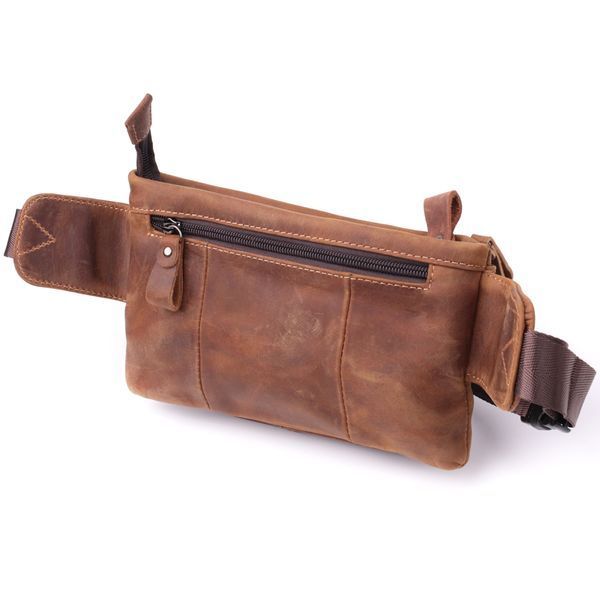 Винтажная бананка для мужчин из натуральной кожи Vintage sale_15104 Коричневый sale_15104 фото