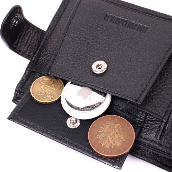 Горизонтальный бумажник среднего размера из натуральной кожи ST Leather 22454 Черный 22454 фото