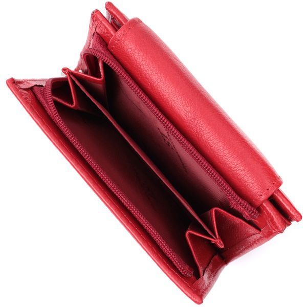 Яскравий жіночий гаманець із монетницею з натуральної шкіри ST Leather 22712 Червоний 22712 фото