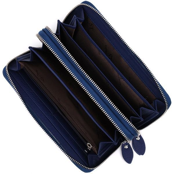 Жіночий гаманець клатч з натуральної шкіри для карток та купюр ST Leather 19431 Синій 19431 фото