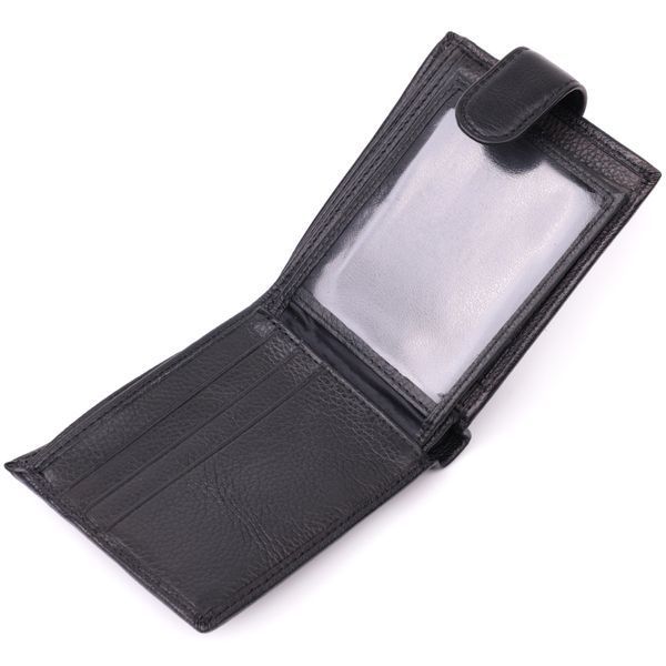 Горизонтальный бумажник среднего размера из натуральной кожи ST Leather 22454 Черный 22454 фото