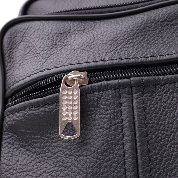 Містка чоловіча вертикальна сумка з натуральної шкіри Vintage sale_15111 Чорний sale_15111 фото