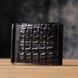 Затискач CROCODILE LEATHER 18169 з натуральної шкіри крокодила Чорний 18169 фото 9