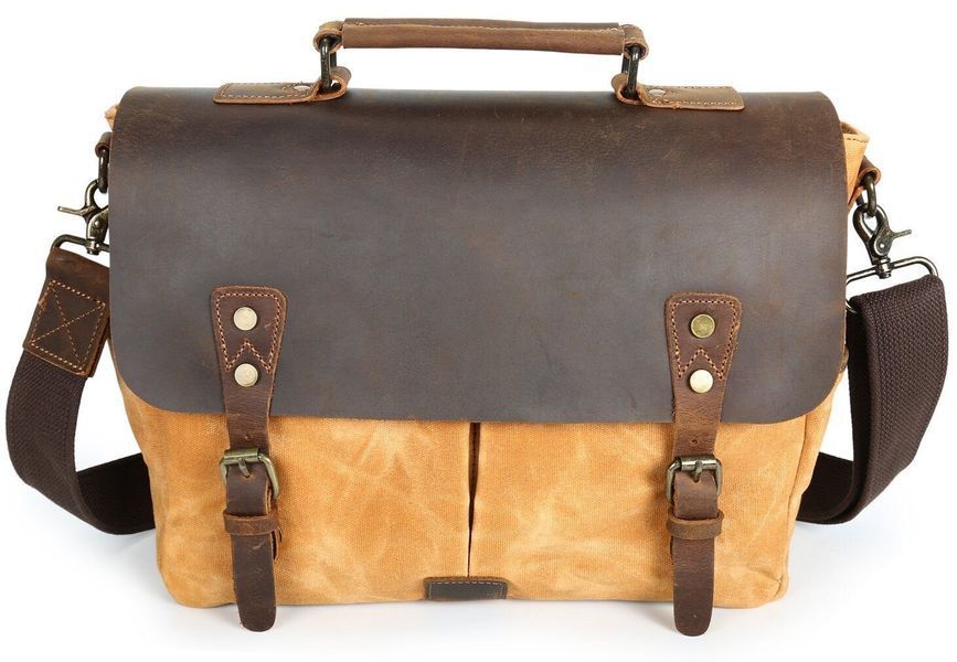 Деловой портфель в сочетании с кожей Vintage 20120 Рыжий 20120 фото