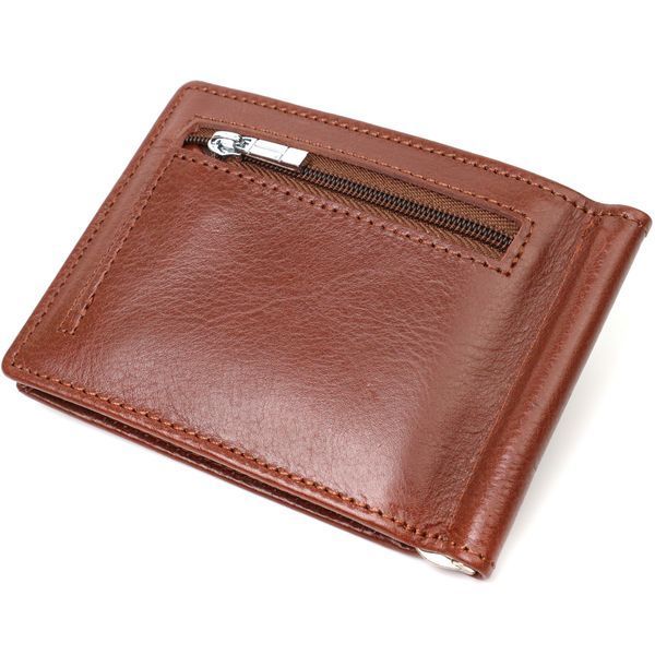 Зручний затискач для грошей із натуральної гладкої шкіри ST Leather 19427 Коричневий 19427 фото