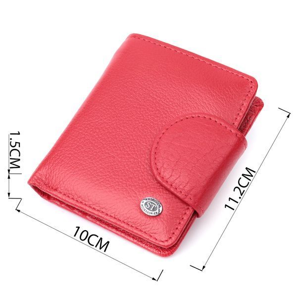 Яркий кошелек для женщин с карманом для монет из натуральной кожи ST Leather 22726 Красный 22726 фото