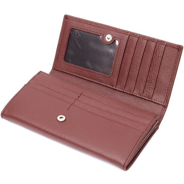 Практичний та жіночний гаманець із натуральної шкіри ST Leather 19428 Бордовий 19428 фото