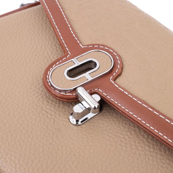 Стильная женская сумка с фактурным клапаном из натуральной кожи Vintage 22620 Бежевая 22620 фото