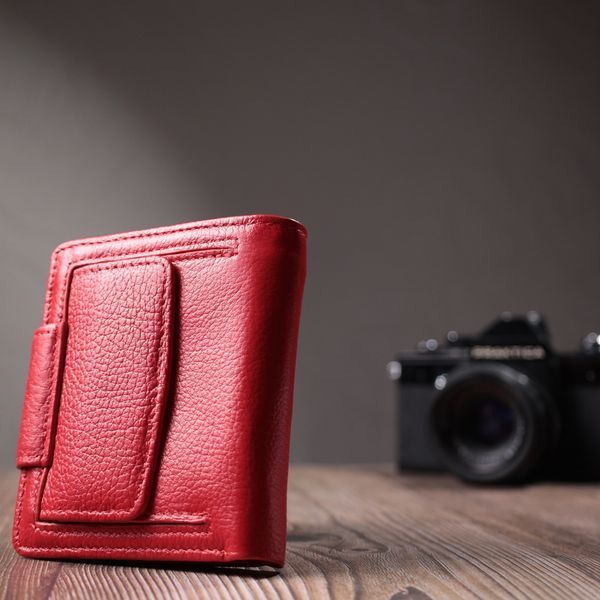 Яркий кошелек для женщин с карманом для монет из натуральной кожи ST Leather 22726 Красный 22726 фото