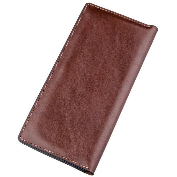Кожаный вертикальный купюрник GRANDE PELLE 11213 Коричневый 11213 фото