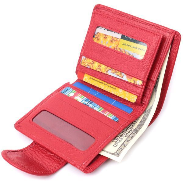 Яркий кошелек для женщин с карманом для монет из натуральной кожи ST Leather 22726 Красный 22726 фото