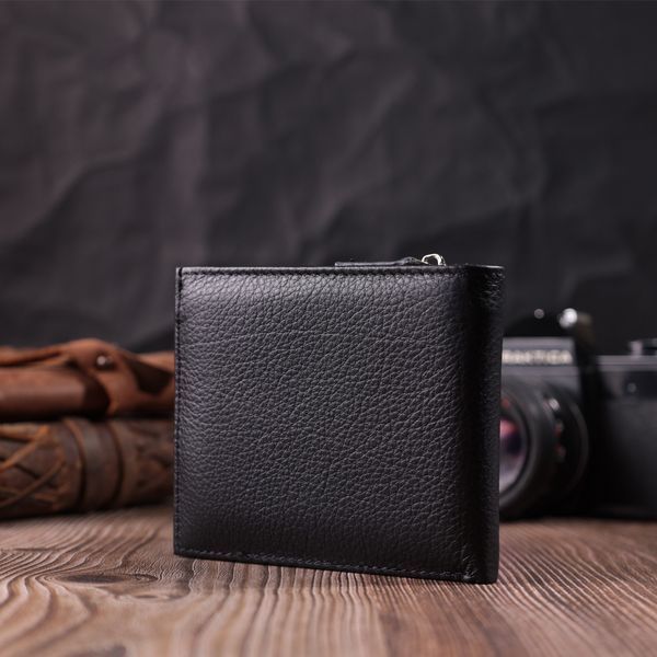 Гаманець середнього розміру з оригінальною монетницею ST Leather 22458 Чорний 22458 фото