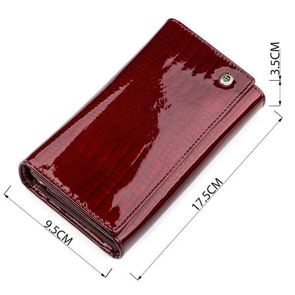 Гаманець жіночий ST Leather 18429 (S8001A) багатофункціональний Бордовий 18429 фото