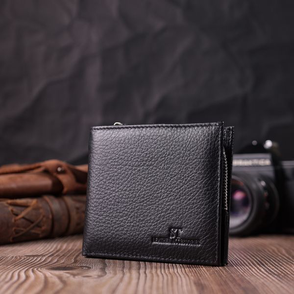 Гаманець середнього розміру з оригінальною монетницею ST Leather 22458 Чорний 22458 фото