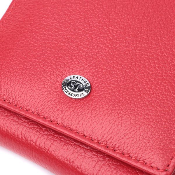 Удобный кошелек для женщин из натуральной кожи ST Leather 22710 Красный 22710 фото
