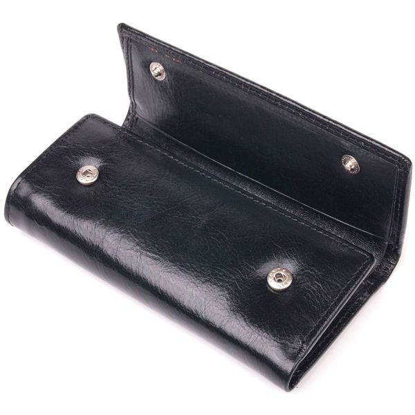 Надійний гаманець-ключниця з натуральної гладкої шкіри ST Leather 19415Чорний 19415 фото