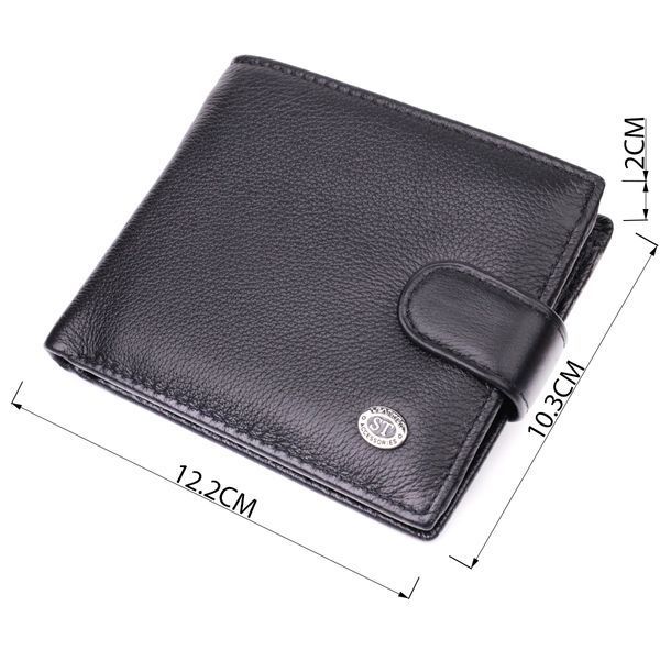 Горизонтальное мужское портмоне из натуральной кожи ST Leather 22487 Черный 22487 фото