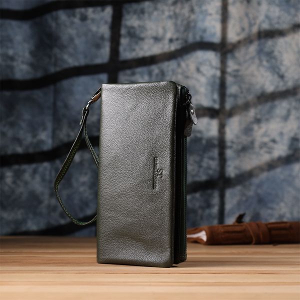 Зручний гаманець для жінок з ременем з натуральної шкіри ST Leather 23104 Зелений 23104 фото