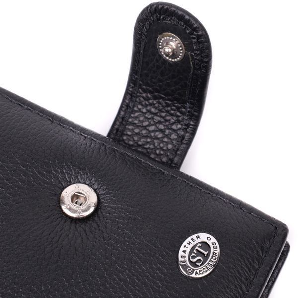 Горизонтальное мужское портмоне из натуральной кожи ST Leather 22487 Черный 22487 фото
