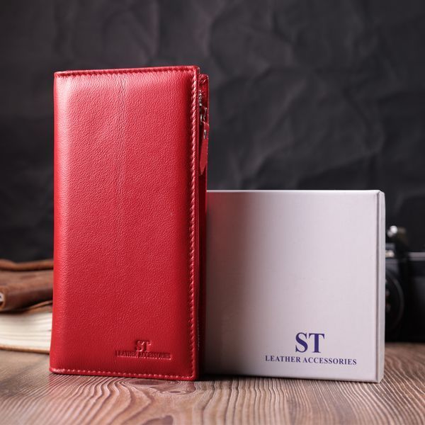 Яркий кошелек-клатч для стильных женщин из натуральной кожи ST Leather 22533 Красный 22533 фото