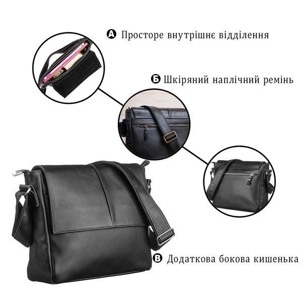 Сумка SHVIGEL 11130 кожаная Черная 11130 фото