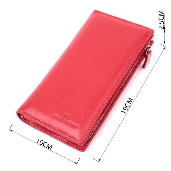Яркий кошелек-клатч для стильных женщин из натуральной кожи ST Leather 22533 Красный 22533 фото