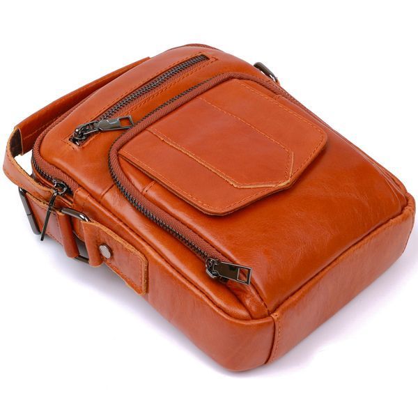 Сумка мужская из кожи Vintage 20693 Рыжая 20693 фото