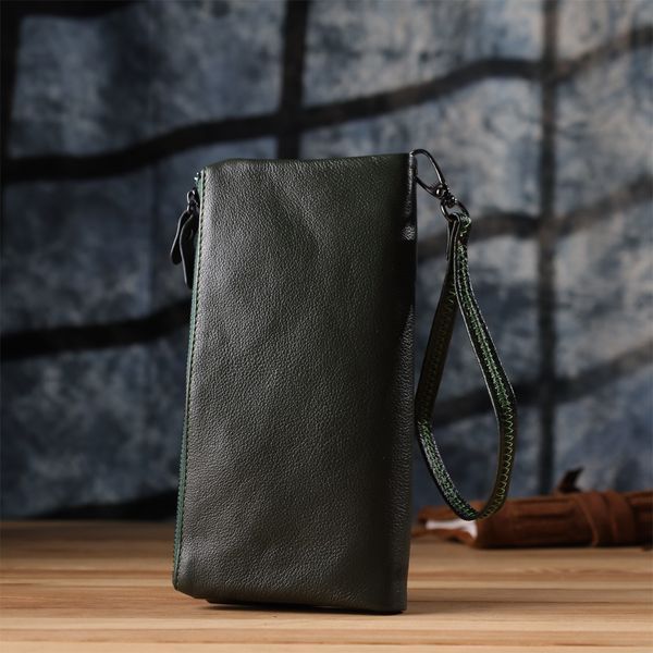 Зручний гаманець для жінок з ременем з натуральної шкіри ST Leather 23104 Зелений 23104 фото