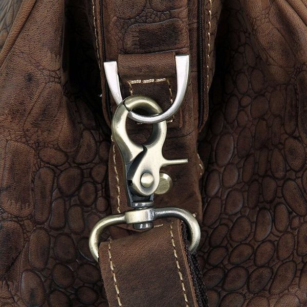Кожаная дорожная сумка саквояж для поездок командировок и путешествий Vintage 14410 Коричневая 14410 фото