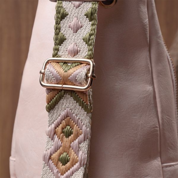 Жіноча слінг сумка через плече з екошкіри Vintage 22750 Рожевий 22750 фото